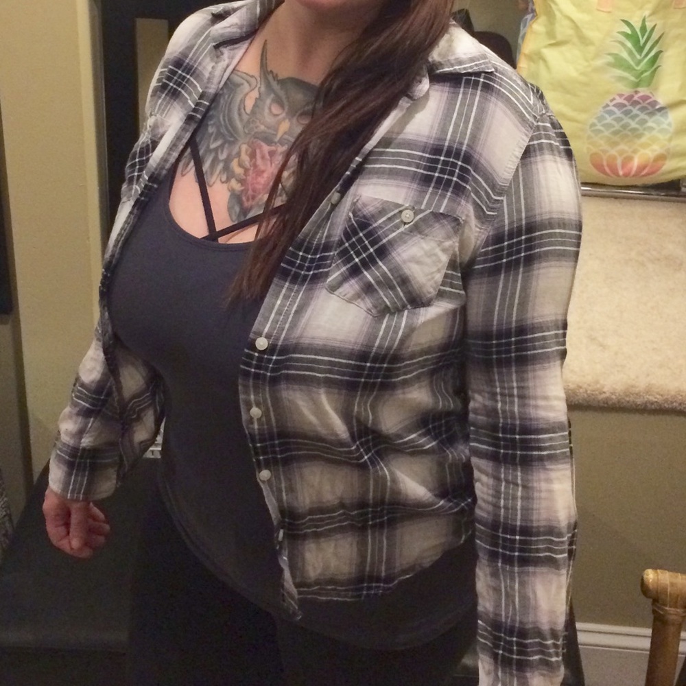 Black and white plaid flannel